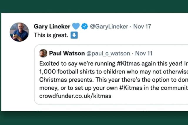 Gary Lineker showing support for the campaign on X