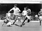 Mark Hateley in action for Pompey against Brighton in the 1983-84 season.