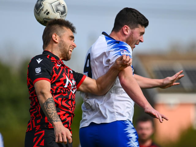 Locks Heath (red) v Clanfield. Picture by Richard Murray