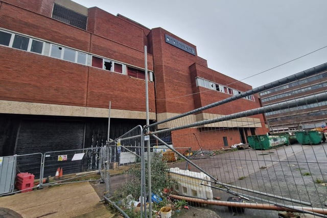 Debenhams in Commercial Road is set to become "Portsmouth's first skyscraper." Pictured is the back of the site.