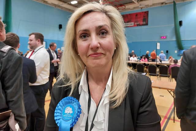 Joanne Burton Candidate For Sarisbury And Whiteley And For Hampshire County Council At Fareham Leisure Centre.