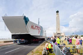 The LCT 7074 being moved to the D-Day Story.  Picture Credit: Keith Woodland