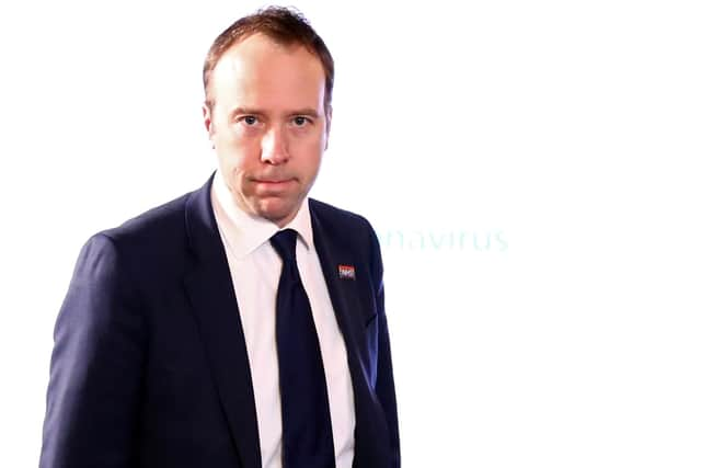 Health Secretary Matt Hancock at a news conference inside 10 Downing Street. Picture: Simon Dawson/PA Wire