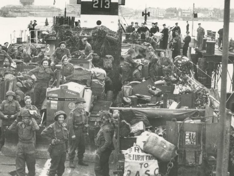 Embarkation scene at Gosport