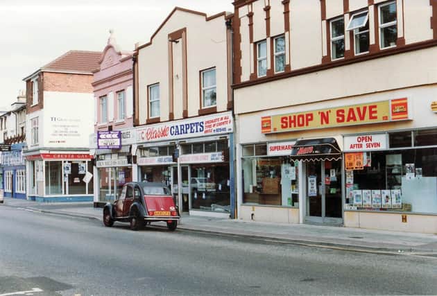 Cresta Gas, Classic Carpets and Shop and Save, Albert Road Portsmouth around 1992. Picture: The News C1528-3