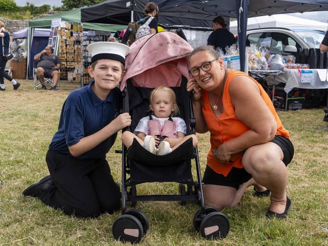 The Oliver family at Portchester Gala in Portchester Castle on August 3