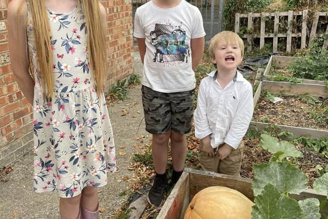 The family and children have been resilient since the act of vandalism, continuing to do gardening. It is the main family activity the whole family can join in with. Ms Lewis said the activities they do as a family are limited, as she is being treated for breast cancer. Picture: Charlie Lewis.