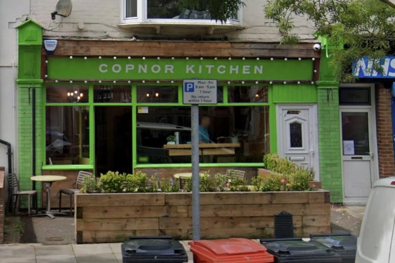 Copnor Kitchen, Copnor, serves up delicious breakfast dishes including The Chimney Sweep, Trash Browns, Mushroom Benedict and Chorizo & Potato Hash - and it's dog friendly.