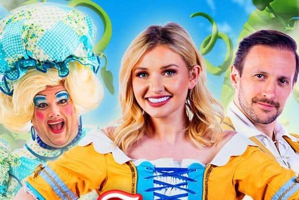 The stars of The Kings Theatre's 2021 panto, Jack and The Beanstalk. From left: Jack Edwards as Dame Trott, Amy Hart as Princess Jill and Sean Smith and Jack Trott.
