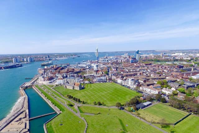 Southsea from the sky. Picture: Ryan Atfield.