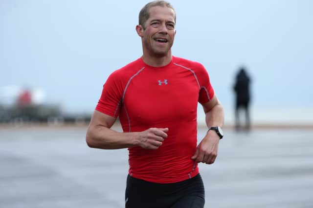 Neil Collins was first home in the Southsea parkrun. Picture: Chris Moorhouse     (290220-10)
