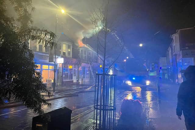 A fire in Fawcett Road, Southsea on November 3, 2022 Picture: Kaliph Rehman
