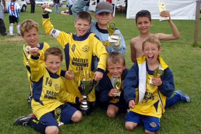 Moneyfields Under 9s. Players are Connor Bowen, Chad Musslewhite, Sheldon Green, Jarod Leat, Alfie Rutherford, Kaleem Haitham and William Swatton.