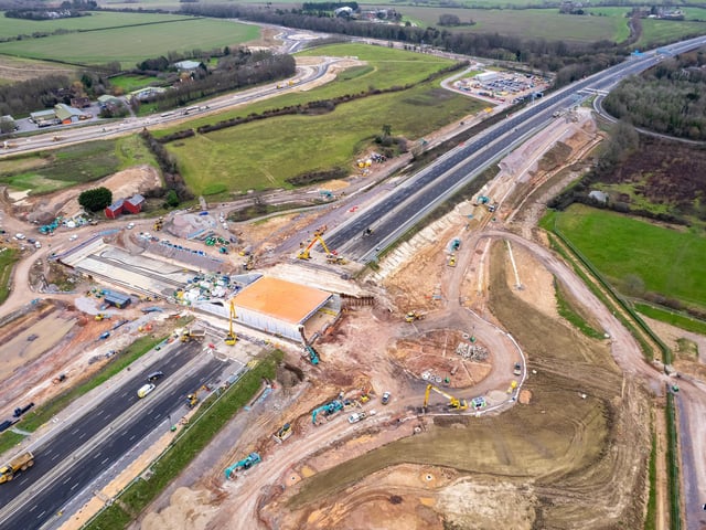 The M27 remains closed over the festive period as a new tunnel is positioned as part of a new junction.Pictured - The M27 closed as works continuePhotos by Alex Shute