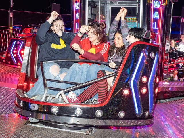 HMS Sultan held its annual bonfire and fireworks night on Thursday evening, as thousands of locals enjoyed all the fun of the fair.  Pictured - Locals enjoying the fun fair!  Photos by Alex Shute