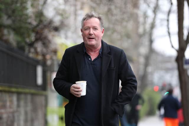 Piers Morgan returns to his home in Kensington, central London, the morning after it was announced by broadcaster ITV that he was leaving as a host of Good Morning Britain. Picture date: Wednesday March 10, 2021. PA Photo. The presenter stormed off the set of the news programme on Tuesday following a heated discussion with his colleague, Alex Beresford, about the Duke and Duchess of Sussex's TV interview with Oprah Winfrey. See PA story SHOWBIZ Morgan. Photo credit should read: Jonathan Brady/PA Wire