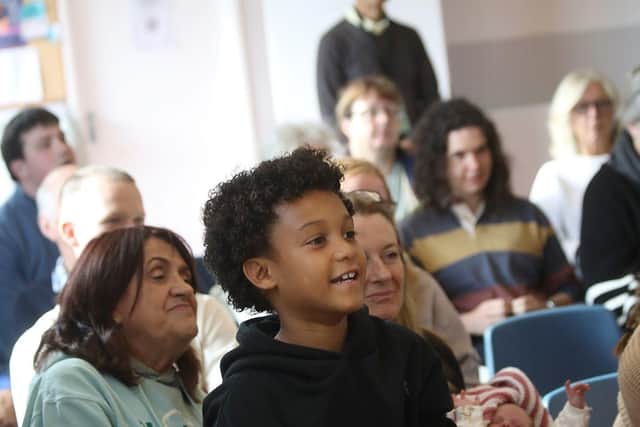 Adults and children learn together at Barn Church