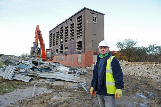 Demolition work started at the Portsmouth Greyhound Stadium on Wednesday 4th January 2012. Pictured is: Dale Green, demolition site supervisor at the former Tipner dog track site. Picture: Sarah Standing 120013-82