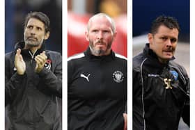 From left: Danny Cowley, Michael Appleton, Steve Cotterill.