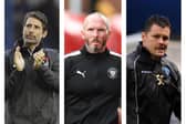 From left: Danny Cowley, Michael Appleton, Steve Cotterill.