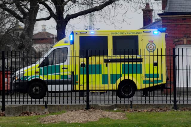 A file photo of an ambulance in Portsmouth. Picture: Sarah Standing (210319-3418)