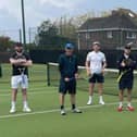 Men's players from Lee and Canoe Lake, from left: Dan Eldridge, Tim Clark, Nathan Humphreys, Alfie Reynolds, Stu Gray, Oli Brind, Tom Chattell and Oli Perigo