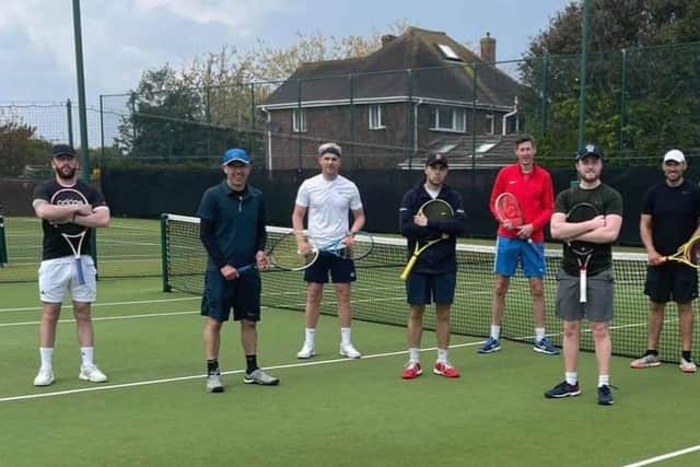 Men's players from Lee and Canoe Lake, from left: Dan Eldridge, Tim Clark, Nathan Humphreys, Alfie Reynolds, Stu Gray, Oli Brind, Tom Chattell and Oli Perigo