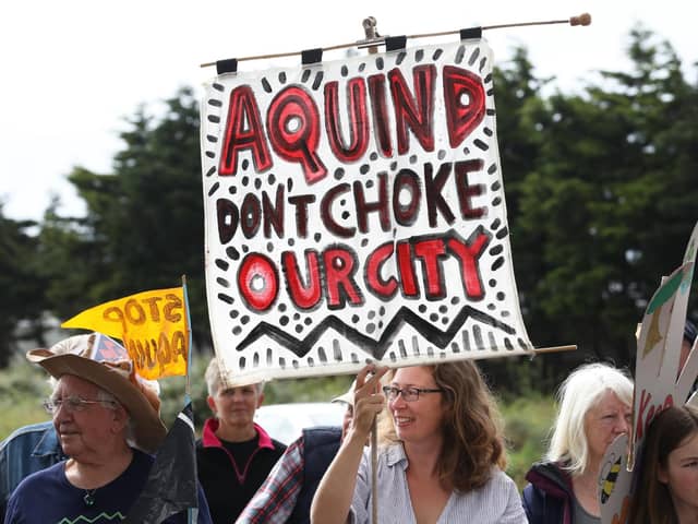 A 'Let's Stop Aquind' walking protest against Aquind in July 2021  Picture: Sam Stephenson