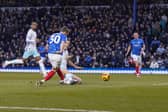 Matt Ritchie fires in a shot in Pompey's goalless draw with Burnley. Picture: Jason Brown/ProSportsImages