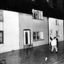 Flooded homes at Wallington, Fareham, when the River Wallington burst its banks in November 1976.