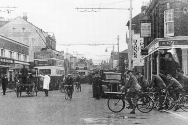 A busy going-home scene in Commercial Road at the junction of Church Street (on the right) in 1962. Picture: The News archive