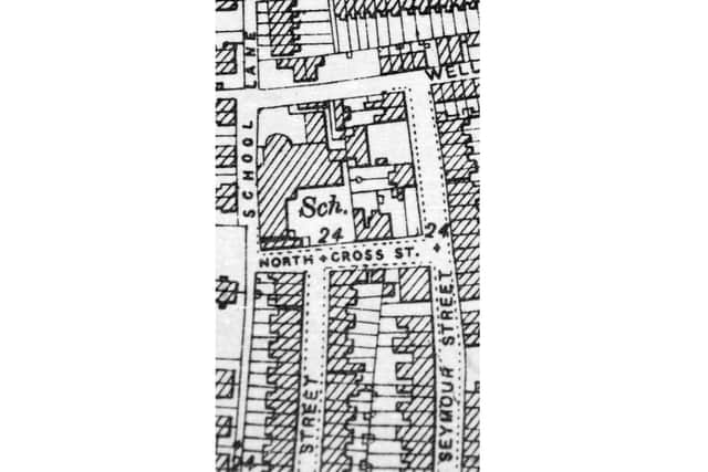 North Cross Street and School Lane where William was born and bred. All since demolished.