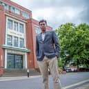 Azizul Rayhan got stuck in a lift at Victory Business Centre, Portsmouth, for seven hours on July 17. He described it as a horrifying experience, and added that his mental health has been severely impacted by the ordeal. Pictured: Azizul Rayhan pictured outside Victory Business Centre, Portsmouth on July 26, 2022. Picture: Habibur Rahman.