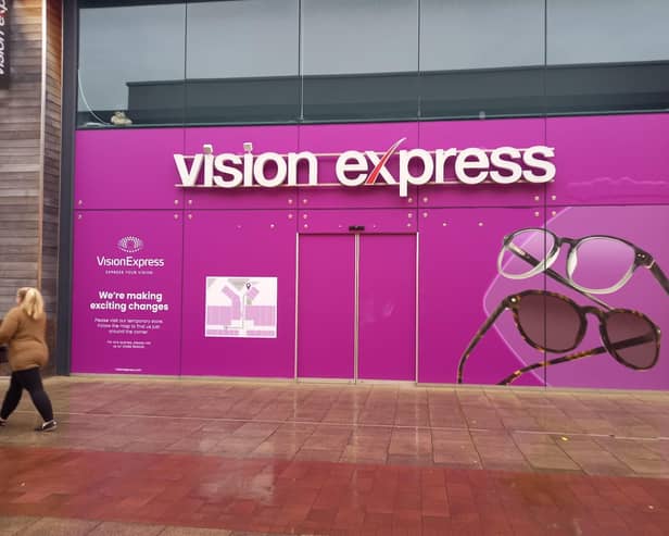 Vision Express at Whiteley Shopping Centre is closed for rennovation.