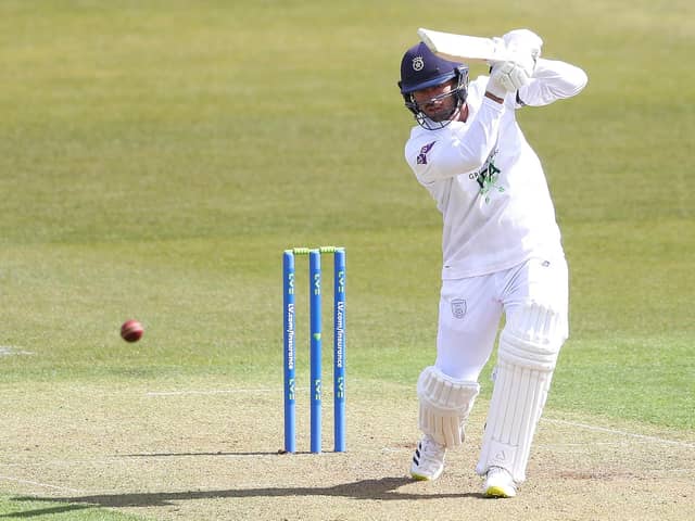 Ian Holland, above, and Felix Organ shared a century opening stand as Hampshire kept up their LV=Insurance County Championship title bid with victory over Yorkshire at Scarborough. Photo by Warren Little/Getty Images
