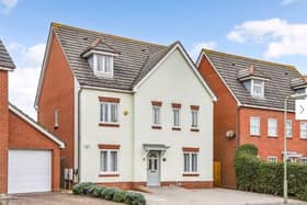 This property comes with six bedrooms, three bathrooms and three reception rooms as well as a spacious garden.