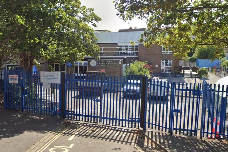 St Swithun's Catholic Primary School had 64 per cent of pupils meeting expected standards for reading, writing and maths. The average score in reading was 105 and in maths it was 106.