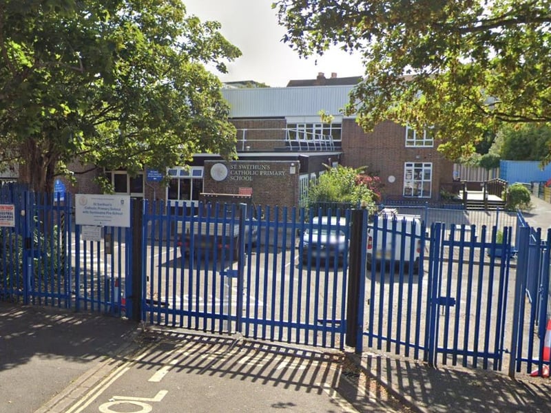 St Swithun's Catholic Primary School had 64 per cent of pupils meeting expected standards for reading, writing and maths. The average score in reading was 105 and in maths it was 106.
