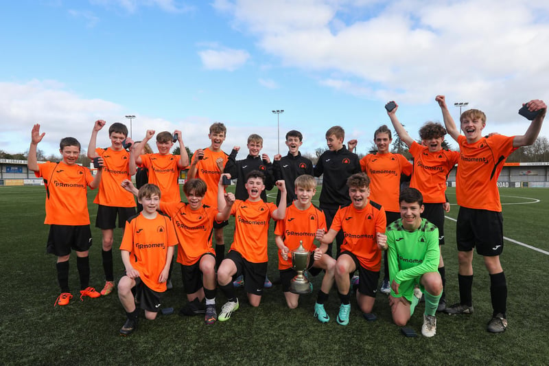 Castle United celebrate their victory. Picture: Chris Moorhouse