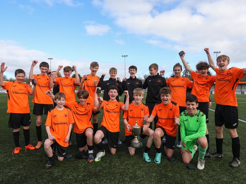 Castle United celebrate their victory. Picture: Chris Moorhouse