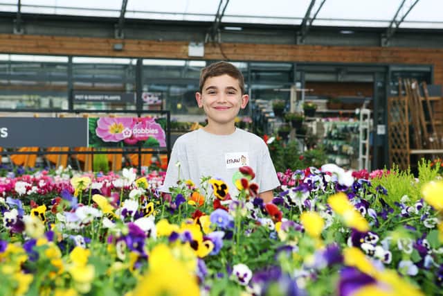 Dobbies Garden Centre - Little Seedlings Ambassador Ethan Firth. (Photo by Matt Bristow/mattbristow.net)