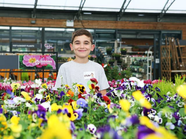 Dobbies Garden Centre - Little Seedlings Ambassador Ethan Firth. (Photo by Matt Bristow/mattbristow.net)
