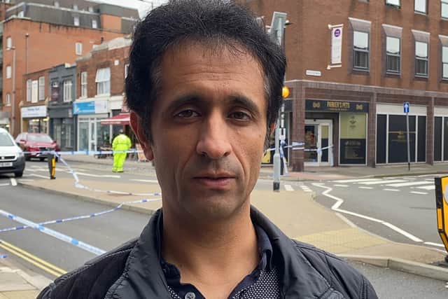 Seyad Sadat helped when a pedestrian was hit by a van at the junction of Vectis Way and High Street, Cosham, on October 7 2021. Picture: Tom Cotterill