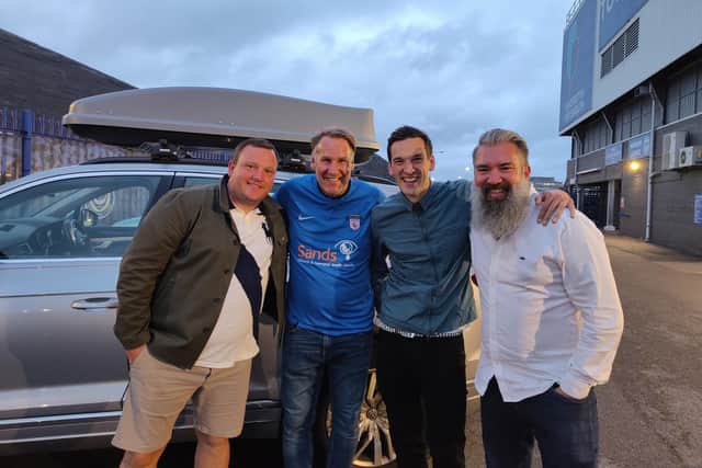 Peter Moseley and Nick Lang with club members.