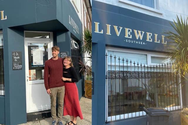 Live Well Southsea has turned one and celebrations are under way. 
Pictured: Owners, Grace and Simon.
