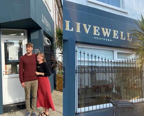 Live Well Southsea has turned one and celebrations are under way. 
Pictured: Owners, Grace and Simon.