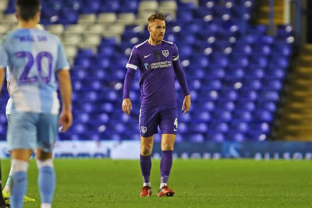 Gaffer for a Day, Mark Harvey, wants a recall for Tom Naylor for Pompey's play-off semi-final second leg at Oxford United. Picture: Kieran Cleeves/ProSportsImages