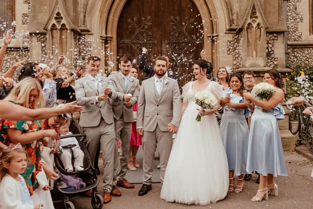 Mariah and Liam Doyle's wedding at St Mary's Church, Fratton. Picture: Carla Mortimer Photography