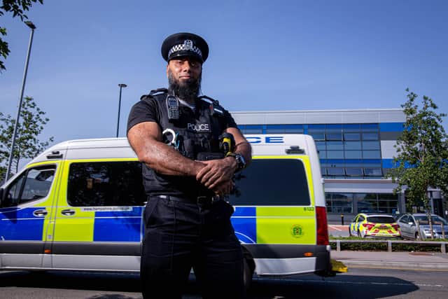 PC Khurram Masood outside Hampshire Constabulary Eastern Police Investigation Centre, Portsmouth
Picture: Habibur Rahman