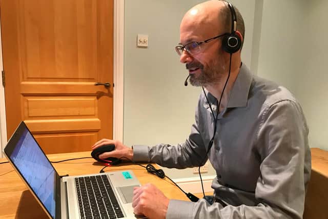 Daniel Williams, the Portsmouth contact trace manager, working from home. Picture: Portsmouth City Council